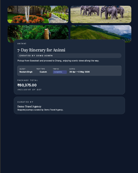 Mosaic PDF itinerary preview
